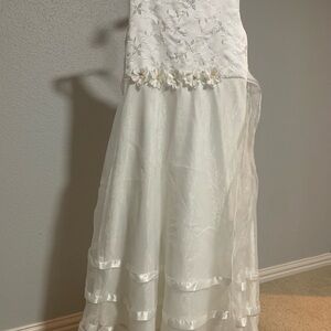 Bonnie Jean White Floral Maxi Skirt